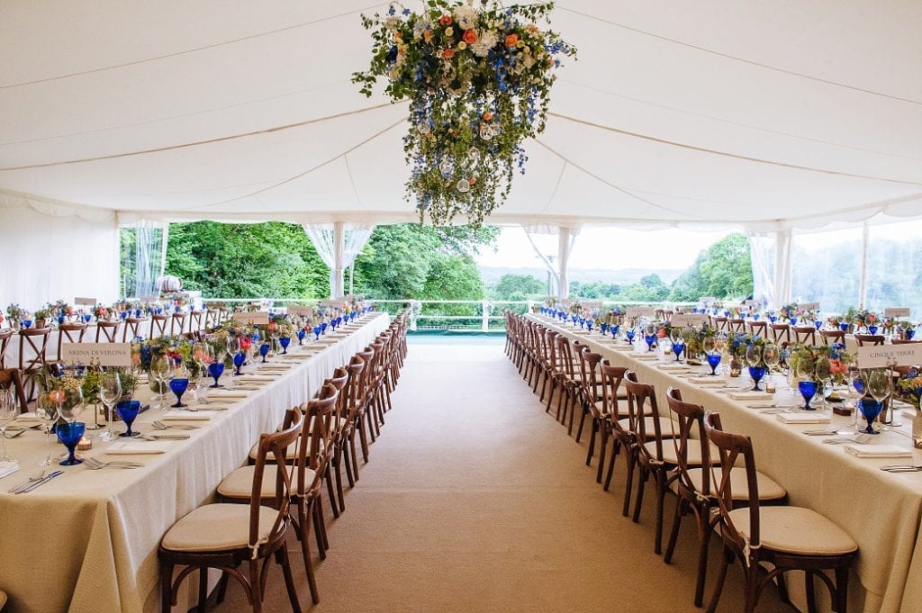 wedding marquee seating